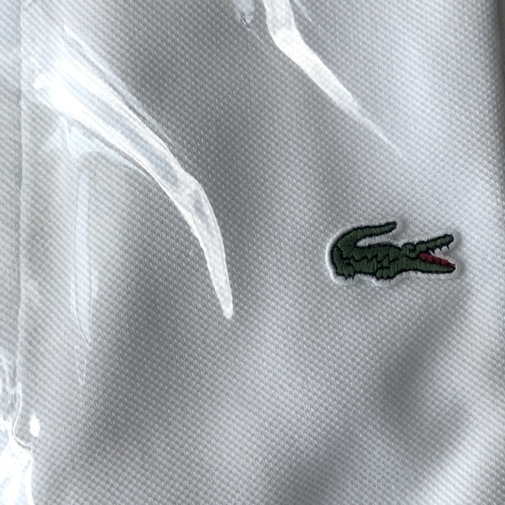 Lacoste White Polo Shirt Classic Piqué Design Men’s Medium/Large Short Sleeve - Picture 7 of 7